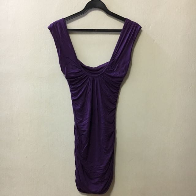 royal purple bodycon dress