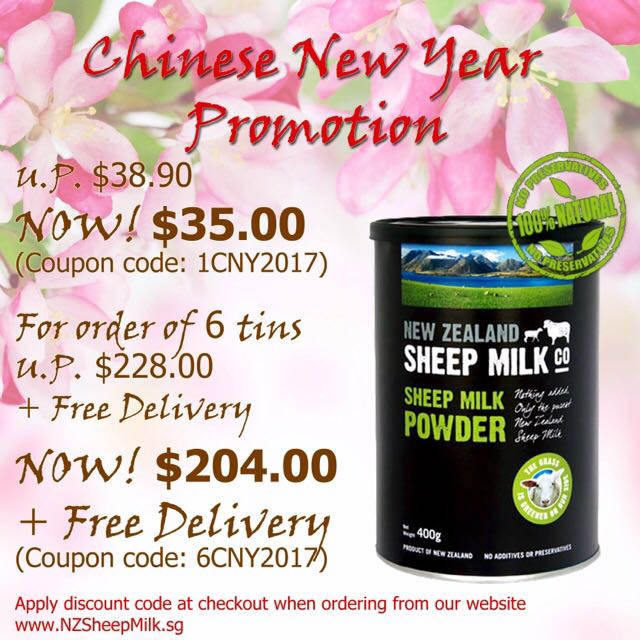 (CNY PROMO) New Zealand Sheep Milk Powder, Food & Drinks, Packaged
