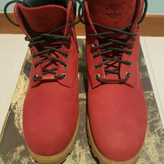 Limited edition red 2025 timbs