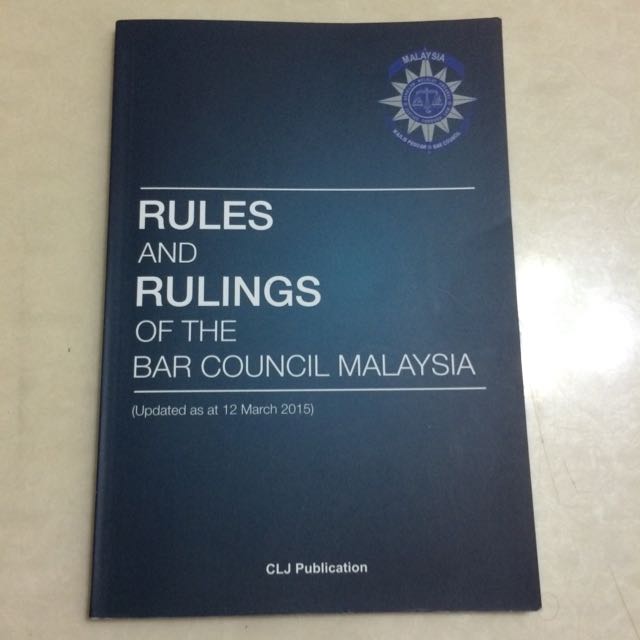 Rules And Rulings Of The Bar Council Malaysia, Hobbies & Toys, Books