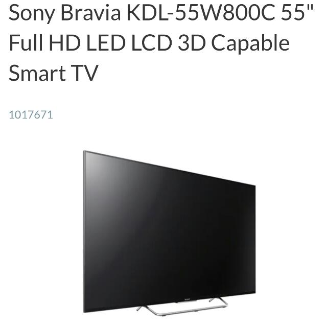Revised Price Sony 55 3d Led Tv Model Kdl55w800c Home Appliances Tvs Entertainment Systems On Carousell