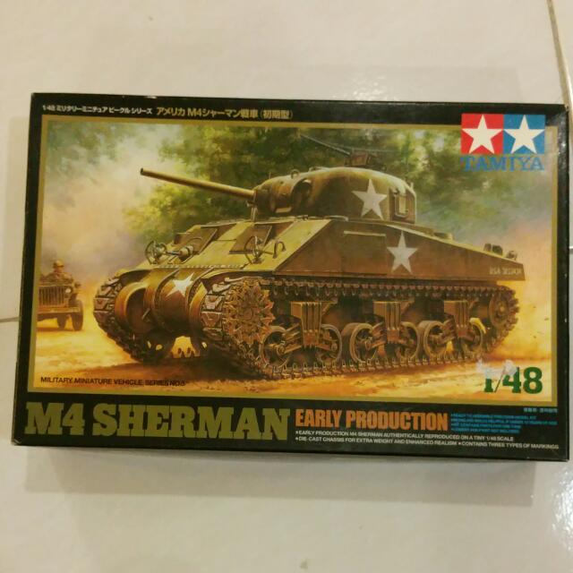  M-4 Sherman Tank Early Production 1/48 Tamiya : Toys & Games