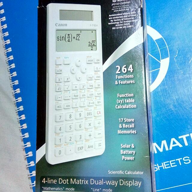 canon f 718sa scientific calculator white