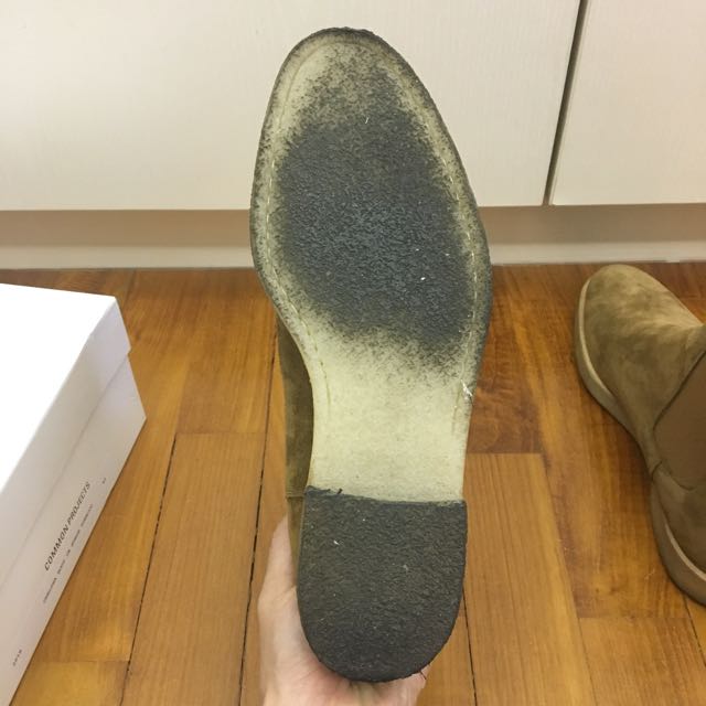 Common Projects Tobacco Suede Chelsea Boots
