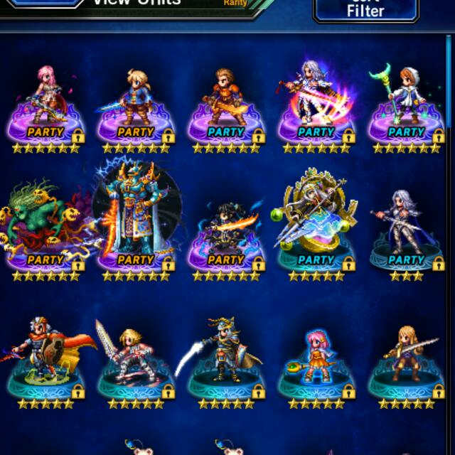 FFBE FINAL FANTASY BRAVE EXVIUS Global ACCOUNT Rank 62 5* Units: Ramza,  Lightning (600+ Atk), Delita Notable Units: WOL, COD, Refia, Cecil,  ExDeath, And Many More!!! Just Pulled A Noctis!, Video Gaming,