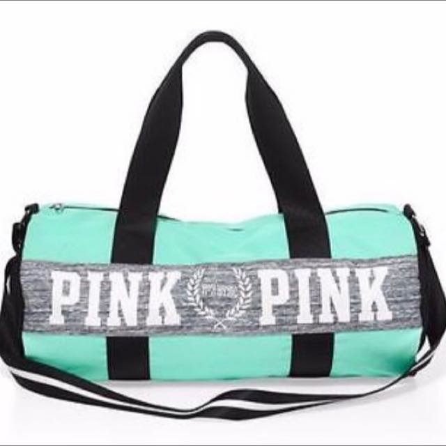 pink duffle bag victoria secret