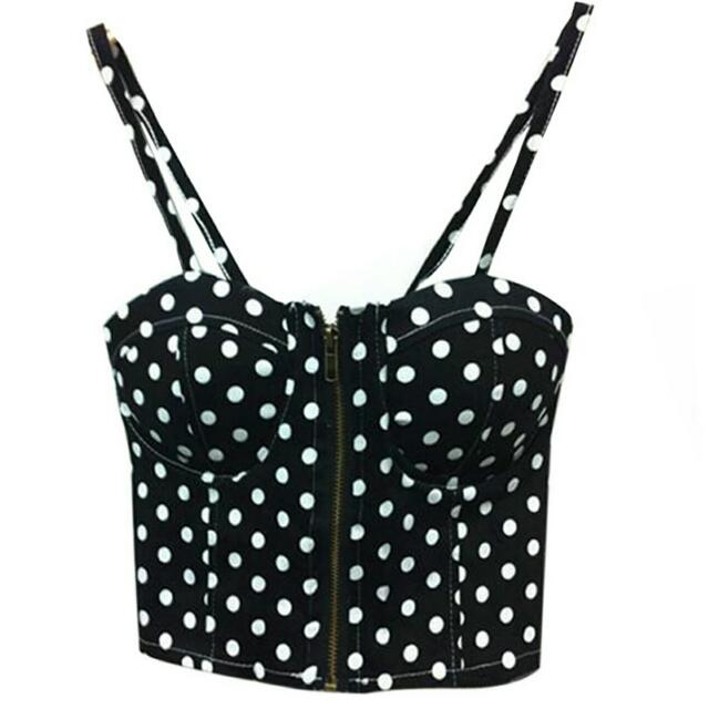polka dot bustier