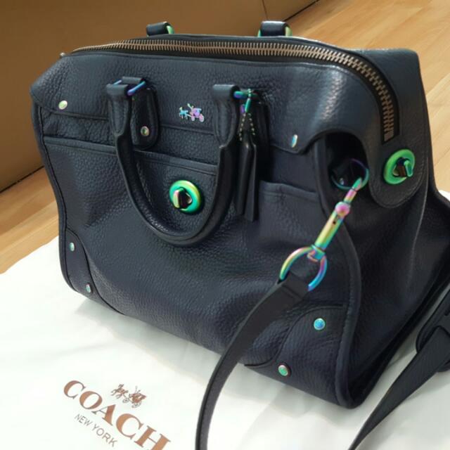 coach oil slick bag