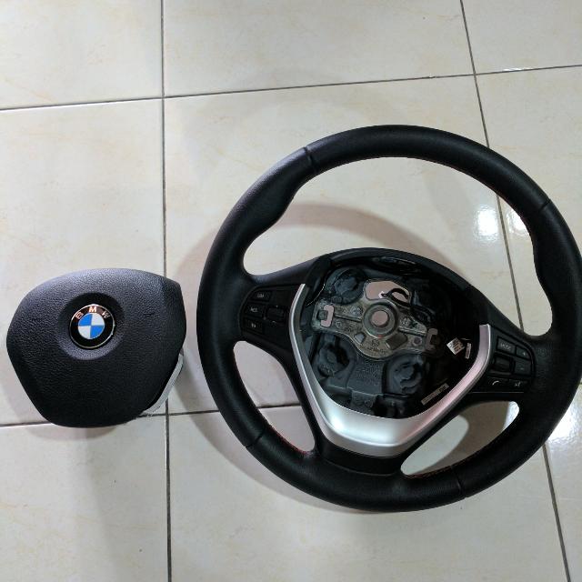 BMW Steering Wheel + Airbag, Car Accessories on Carousell