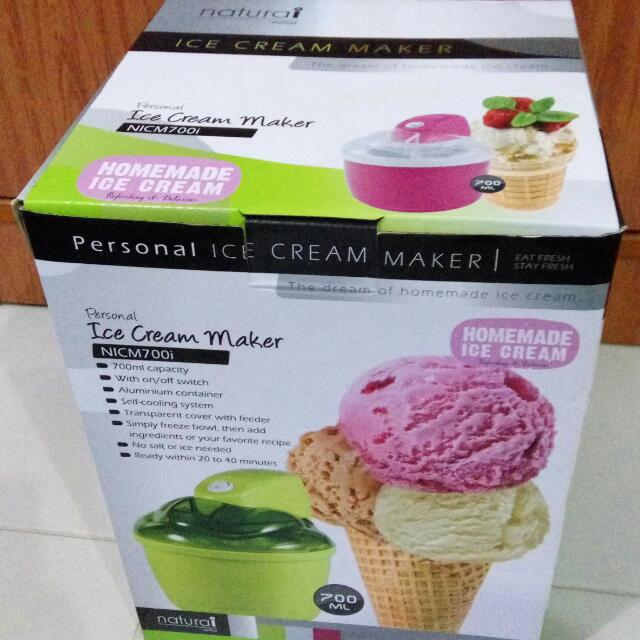 BNIB Naturai by Mistral Ice Cream Maker TV Home Appliances Kitchen Appliances Ice cream Makers on Carousell