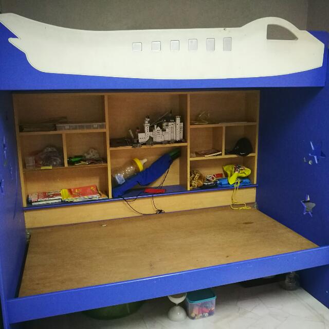 Bunk Bed & Study Table, Furniture & Home Living, Furniture, Tables