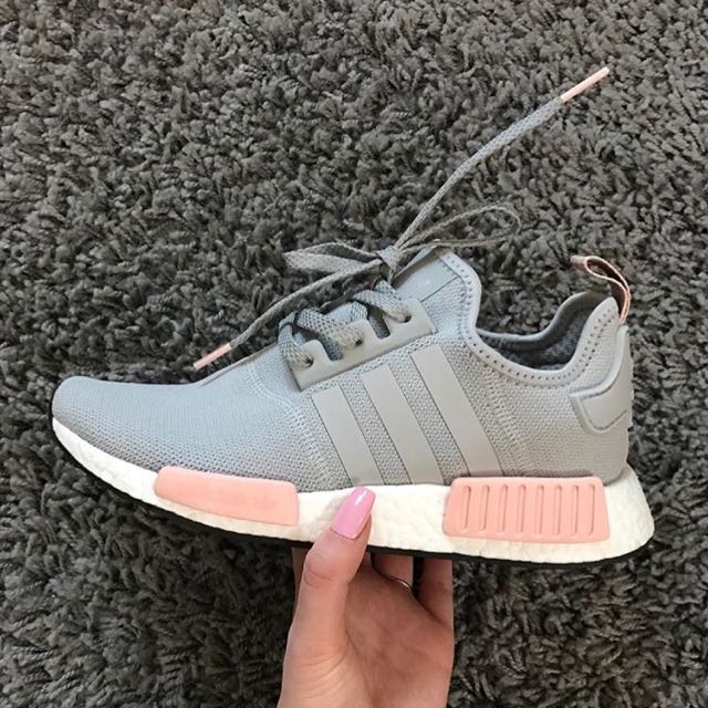 UK6 EU39.3 Adidas NMD R1 Nude Grey 