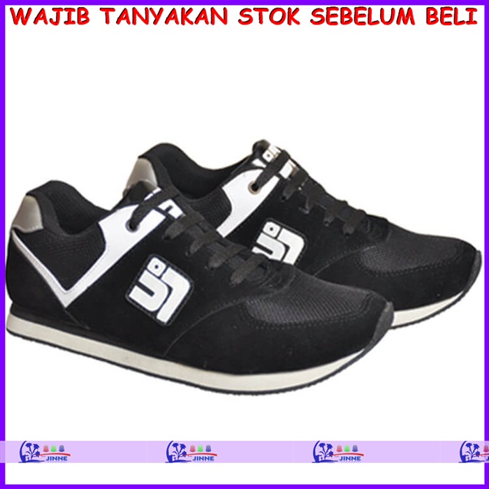 Jav7ayi 101 Sepatu Olahraga Sport Pria Warna Hitam Lis Putih Komunitas Di Carousell
