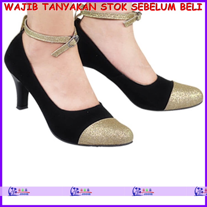 Jav7irj 002 High Heels Pantofel Sepatu Wanita Warna Hitam Komunitas Di Carousell