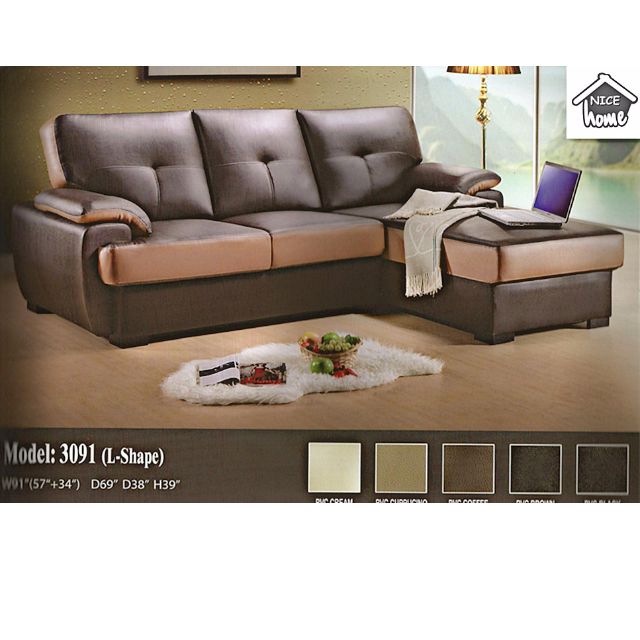 Set Ruang Tamu Mewah Dengan Sofa L Shape Pvc Model 3091 Set Ruang Tamu Mewah Dengan Sofa L Shape Pvc Model 3091 Home Furniture On Carou