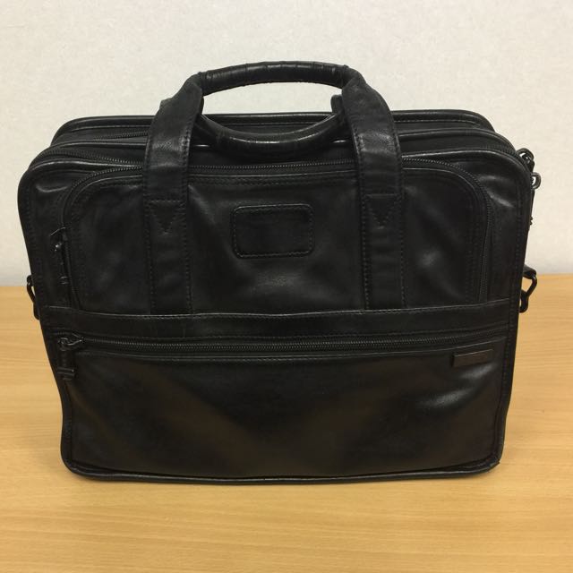 Tumi 9661D3 Leather Laptop Bag, Men's Fashion, Bags, Briefcases on