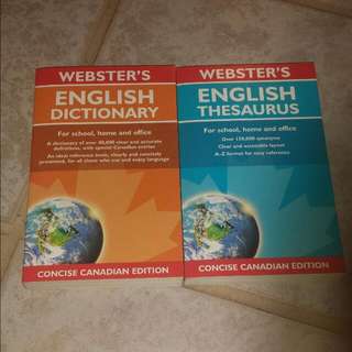 Webster English Dictionary And Thesaurus Set