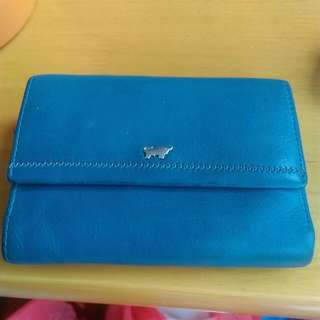 Braun Buffel Leather Dark Green wallet Or purse