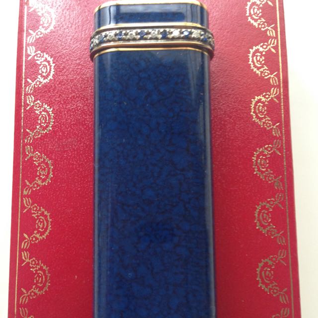 Cartier Lighter With blue sapphire and 