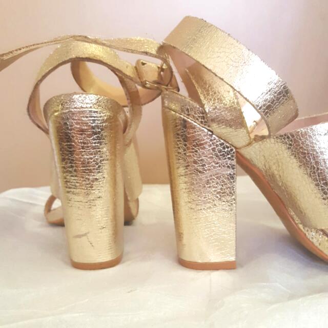 Topshop gold heels store