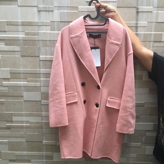 zara baby pink coat