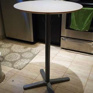 Silver Metal Leg Bar Table