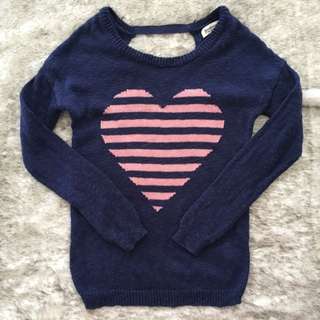 Stradivarius Heart Knit Sweater
