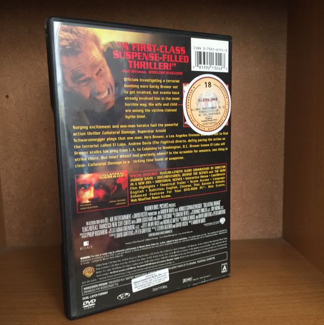 Collateral Damage (Category: CDs & DVDs) located in Shah Alam. Submitted by ezitrade (Listing ID 87235722, Image 2). Description: Original DVD Collateral Damage Arnold Schwarzenegger.