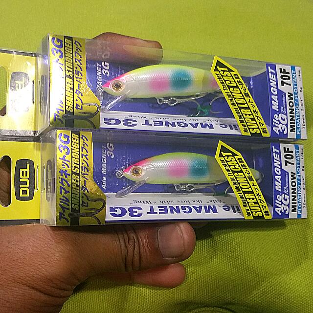 Duel Aile Magnet 3G Minnow 70F Lure, Sports Equipment, Fishing on Carousell
