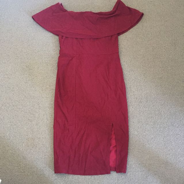 Here Comes The Sun Burgundy Dress Women S Fashion Clothes On