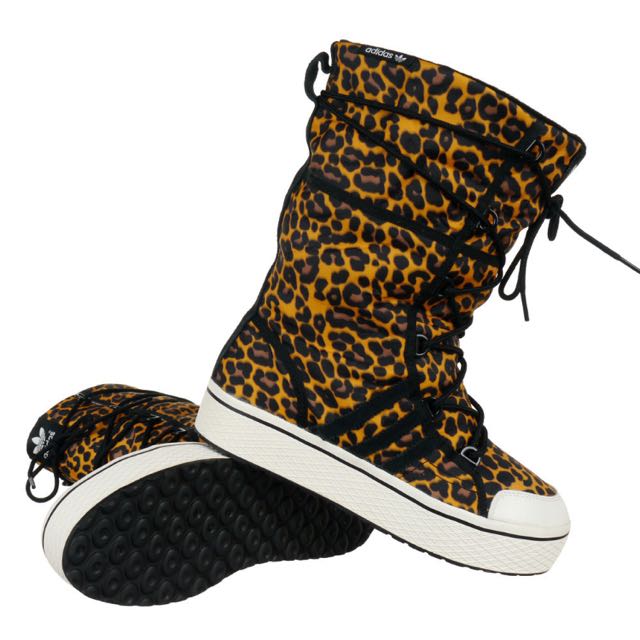 leopard print snow boots