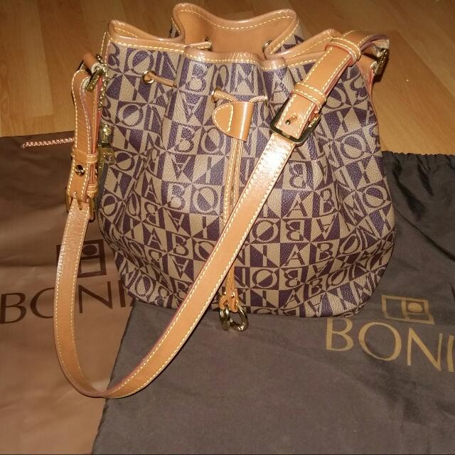Bonia Monogram Bucket Bag #9875 – TasBatam168