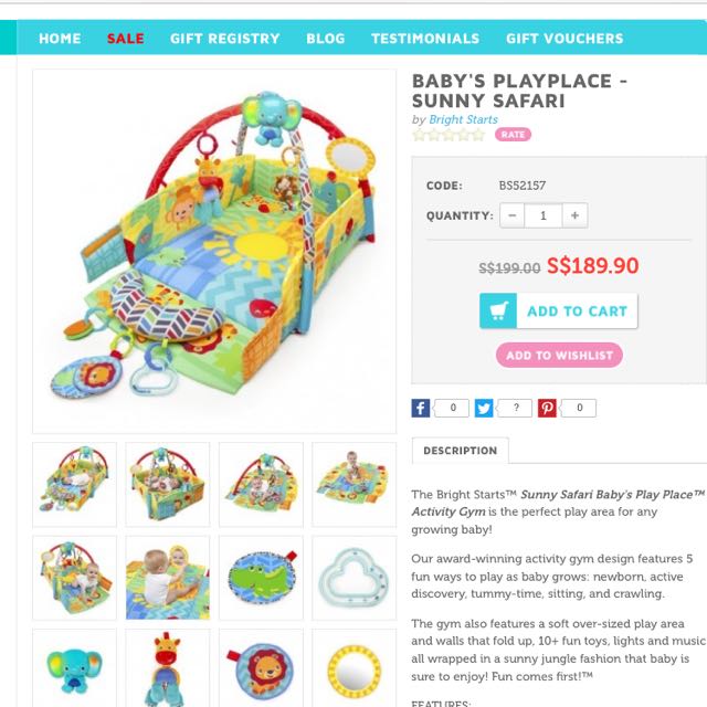 Bright Starts Sunny Safari Baby s Play Place