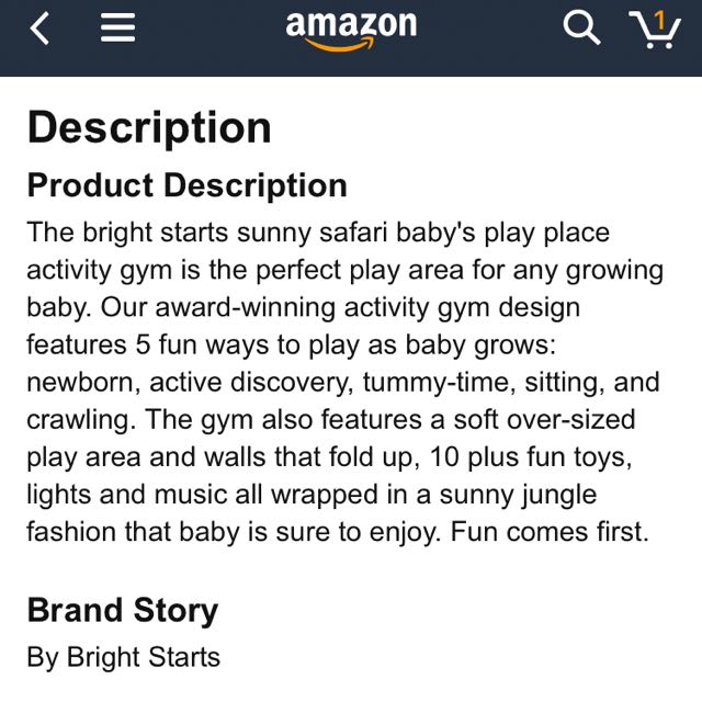 Bright starts sunny safari baby's hot sale play place