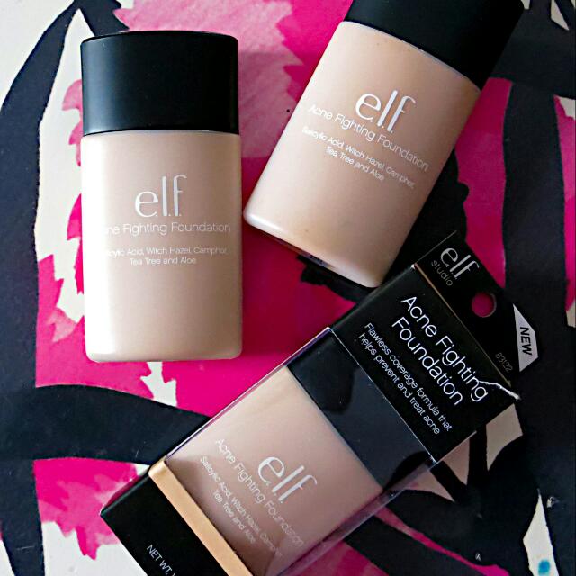Elf Acne Fighting Studio Foundation In Sand, Beauty & Personal Care