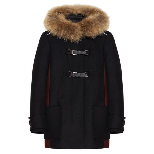 Maje Ganxia Wool Coat with Fur Hood Size XS 34 36 Women s Fashion Coats Jackets and Outerwear on Carousell