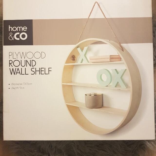 Plywood Round Wall Shelf Home Furniture Decor On Carou