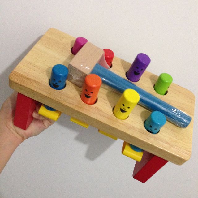 Melissa Doug Deluxe Pounding Bench Toys Games Bricks Figurines On Carousell