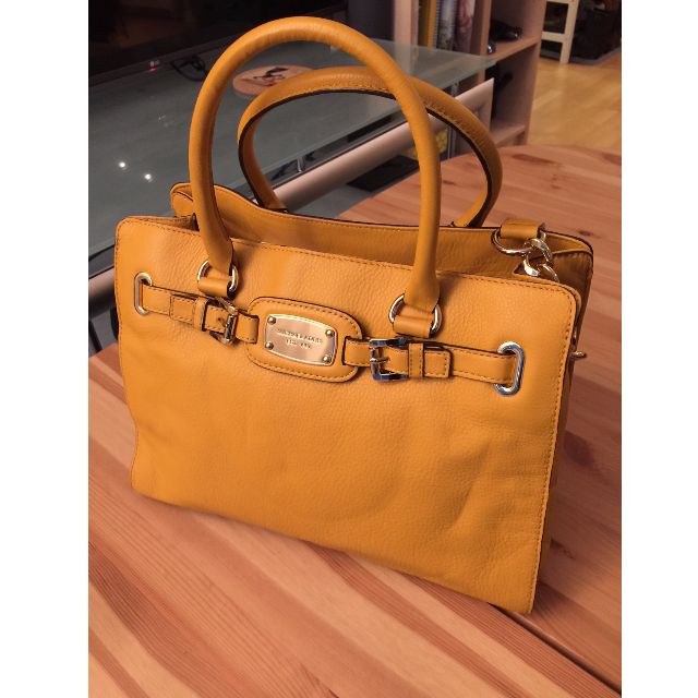 Michael kors online hamilton handbag yellow