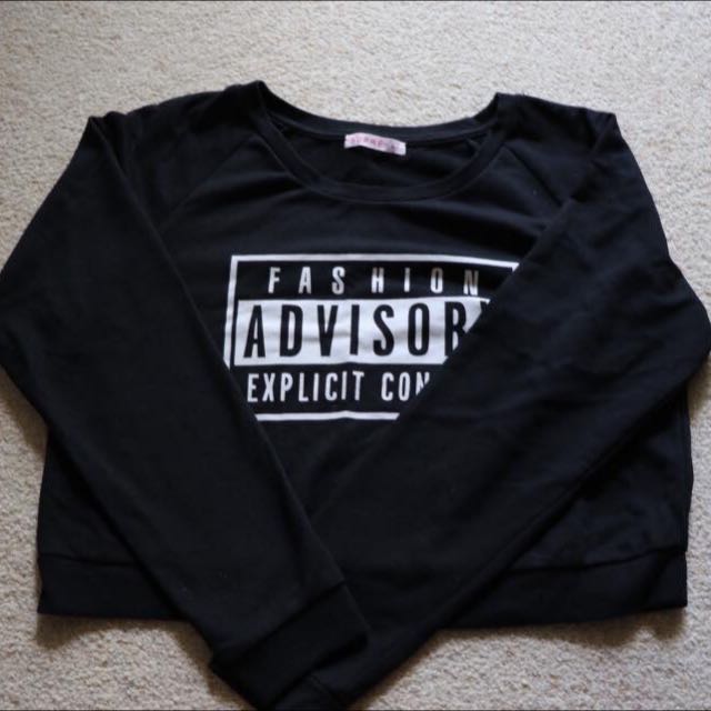 Parental Advisory Crop Women S Fashion Clothes On Carousell