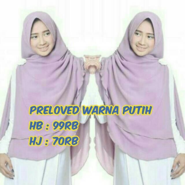 Preloved Amelia Khimar From Afsheena Warna Putih Olshop Fashion