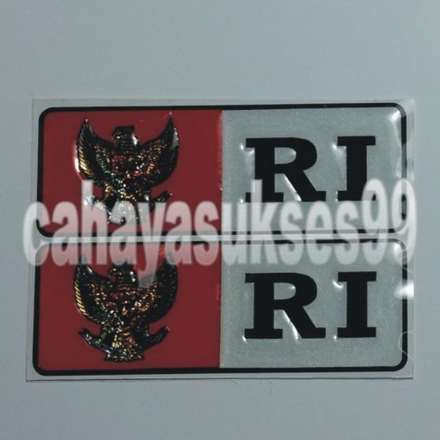 Sticker Timbul Bendera Merah Putih Garuda Ri Segi Empat Stiker
