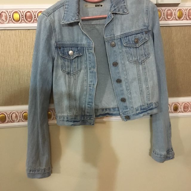 Topshop Moto (cropped) Denim Jacket 