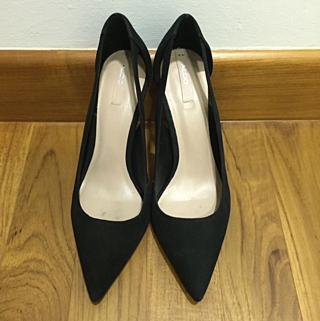 Aldo black velvet new arrivals shoes