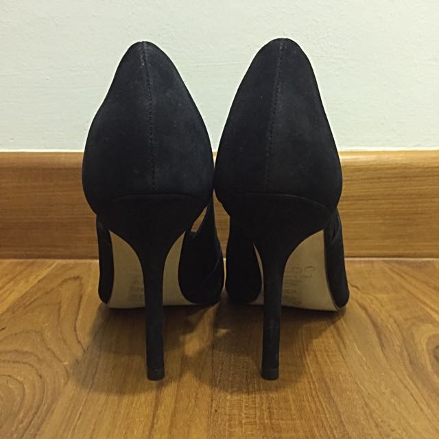 Aldo black new arrivals velvet shoes