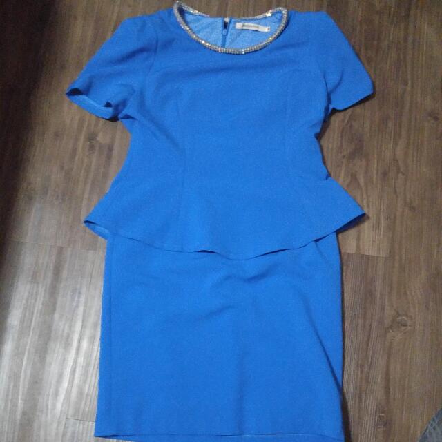 Blue Dress with Diamonds
