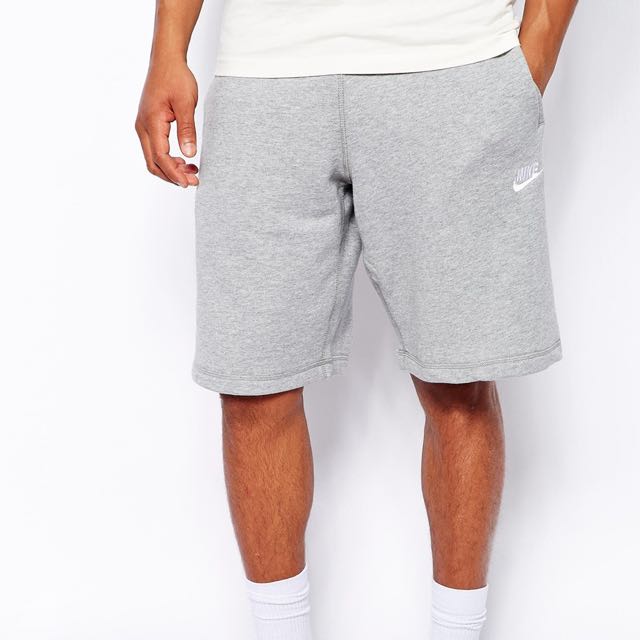 grey nike sweat shorts