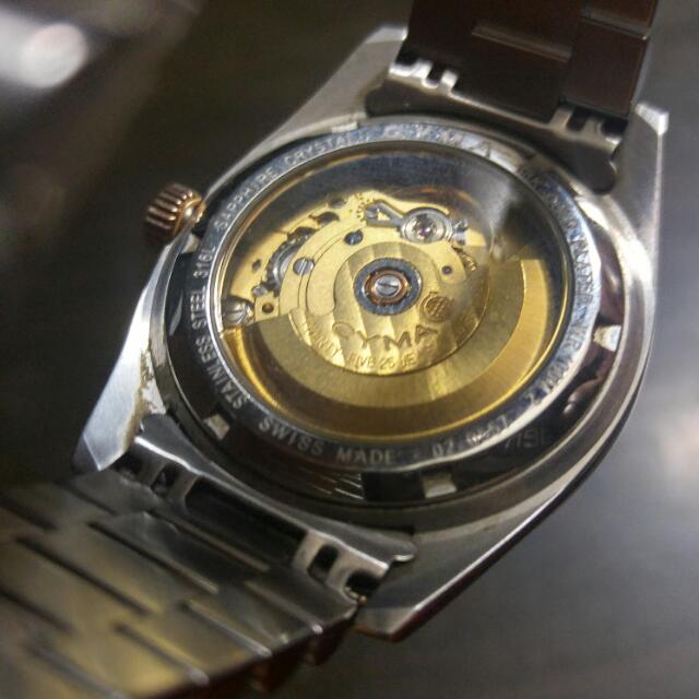 Cyma Authethic 25 Jewels Sapphire 18k gold pla Luxury Watches