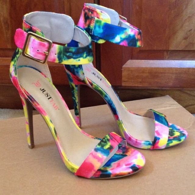 justfab floral heels
