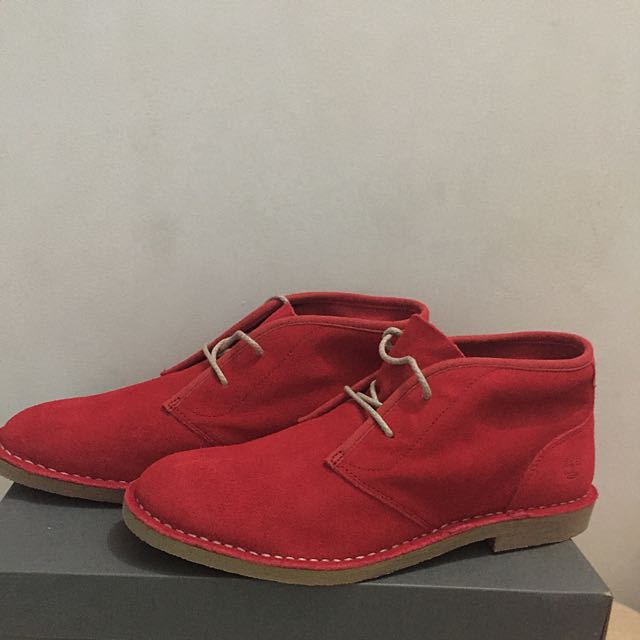 timberland red shoes